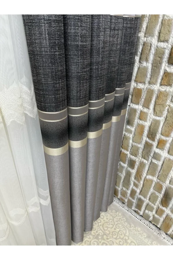 NİVEMESHOME 1/3 TIGHTLY PLEATED LOUVRE BACKDROP CURTAIN