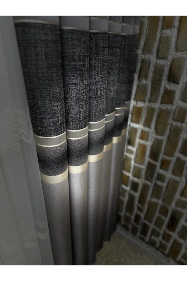 NİVEMESHOME 1/3 TIGHTLY PLEATED LOUVRE BACKDROP CURTAIN