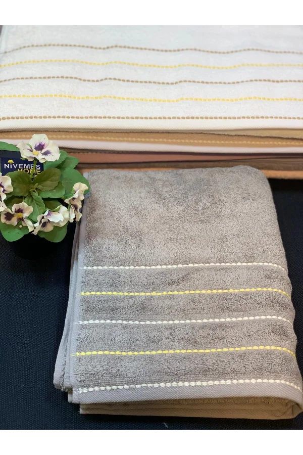 NİVEMESHOME 104 ПЕСОК СЕРЫЙ ПОЛОТЕНЦЕ ЛИЦЕВОЕ NURPAK