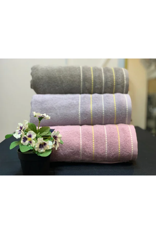 NİVEMESHOME 104 SAHRA LİLA YÜZ HAVLUSU NURPAK