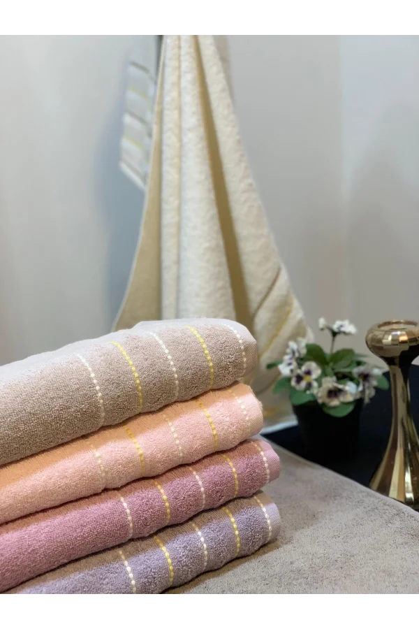 NİVEMESHOME 104 SAHRA LİLA YÜZ HAVLUSU NURPAK