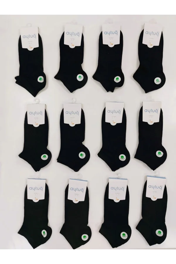 NİVEMESHOME 13101 HOMBRE MODAL TOBILLERO CORTO LISO CALCETINES NEGROS AYTUĞ