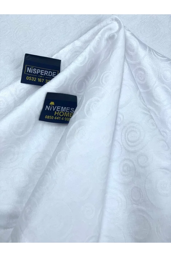 NIVEMESHOME 140X200Bianco TURING DIRETTO Tovaglia ANTISTRAPPO