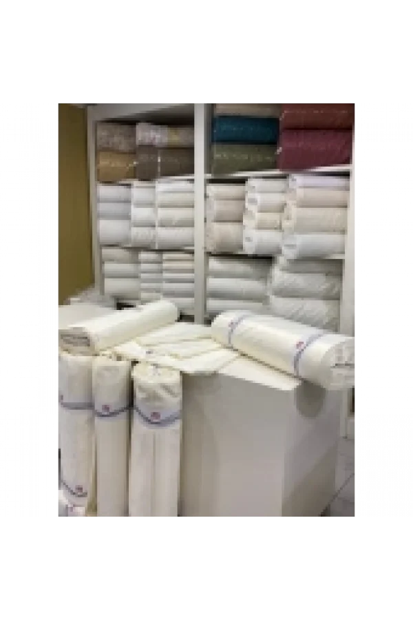 NİVEMESHOME 1. KLASSIGE QUALITÄT WEISSER SATIN SICHTSCHUTZVORHANG