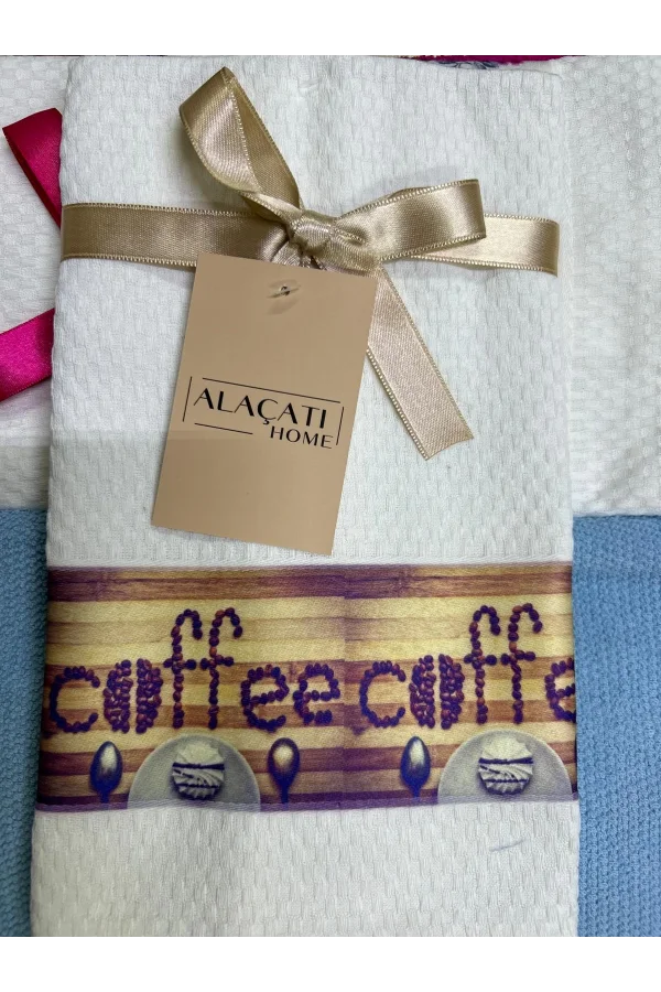 NİVEMESHOME 2 A TOVAGLIA DA CUCINA MODELLO ASSORTITO CAPPUCINO-BIANCA