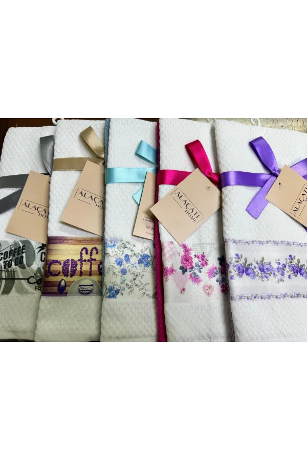 NİVEMESHOME 2 A TOVAGLIA DA CUCINA MODELLO ASSORTITO CAPPUCINO-BIANCA