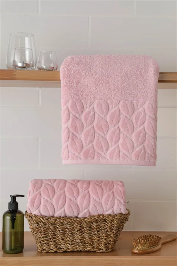 NİVEMESHOME 249 HAZAL ROSA JACQUARD HANDTUCH NURPAK