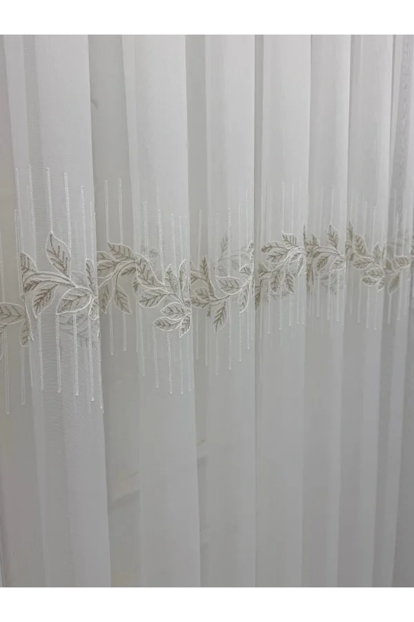 NİVEMESHOME 2572 V- 117 HERA GOLD 1/2,5 PİLELİ BAMBU TÜL