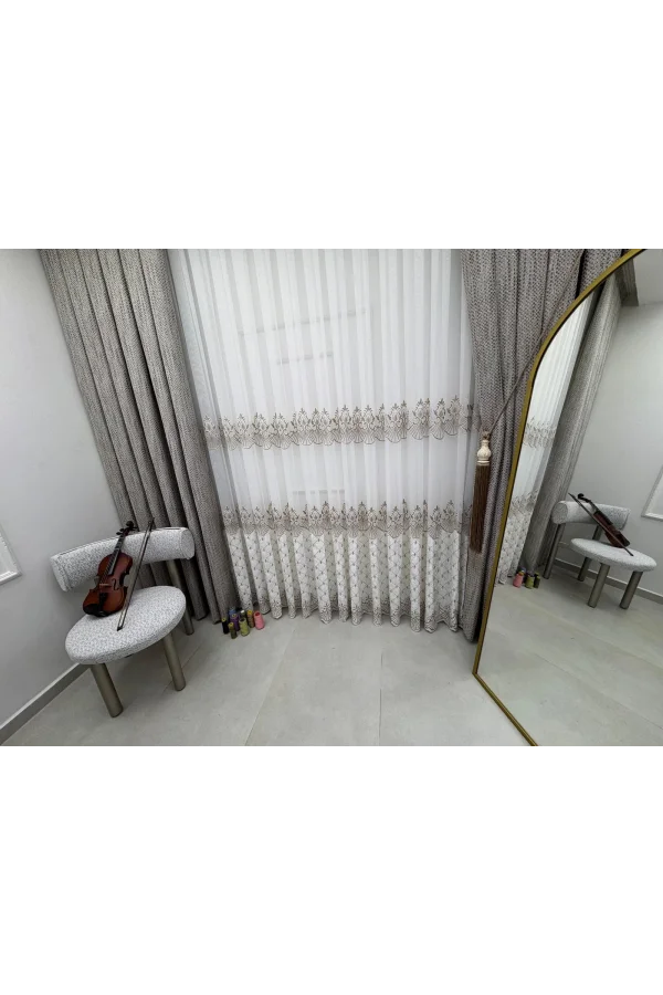 NİVEMESHOME 2840 HARMONİ VİZON 1/3 PİLELİ TÜL CURTAIN