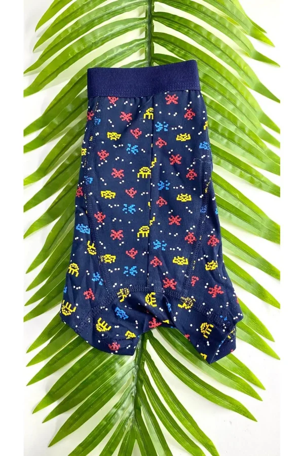 NIVEMESHOME 4480 قطن ليكرال رجالي بوكسر أزرق لاكمان مطبوع XL شفاف