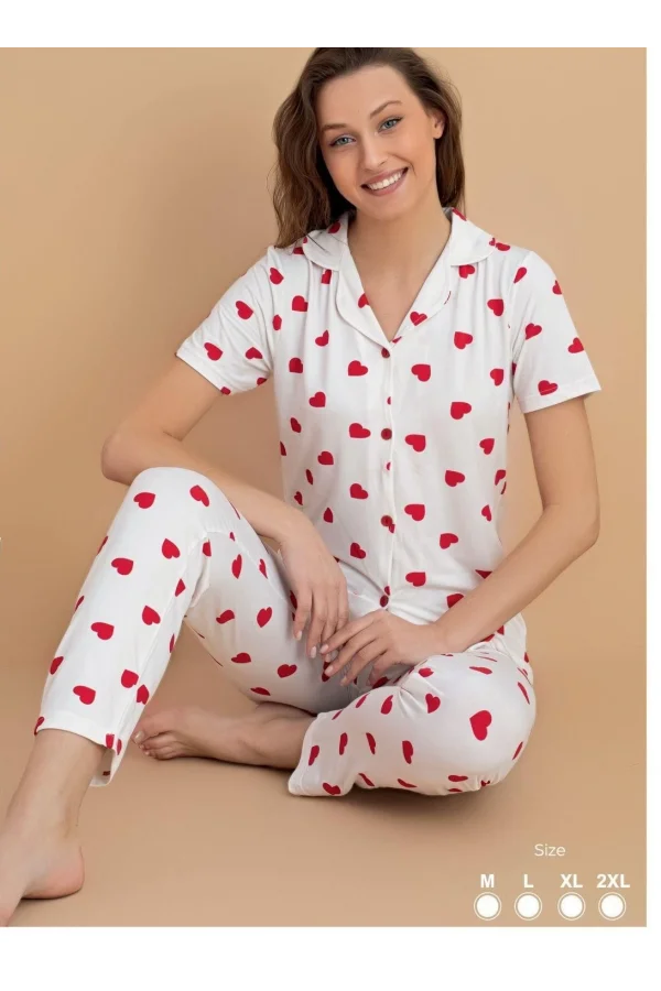 NİVEMESHOME 5797 STİL MİLAN DÜĞMELİ PYJAMA TAKIMI