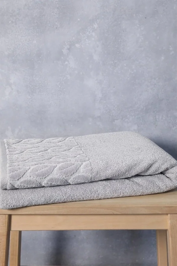 NİVEMESHOME 632 AÇIK GRİ 90X150 HAZAL BANYO HAVLUSU NURPAK