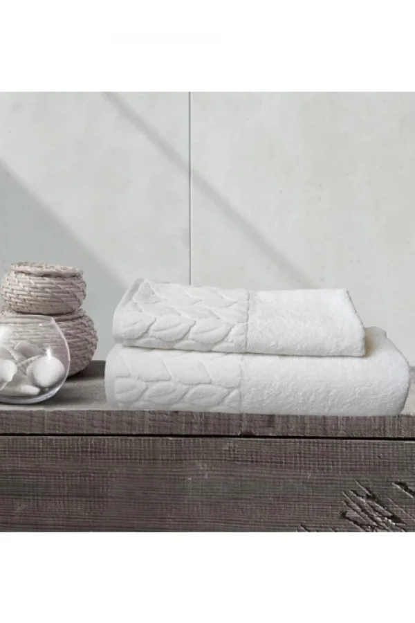 NİVEMESHOME 632 BEYAZ 90X150 HAZAL BANYO HAVLUSU NURPAK