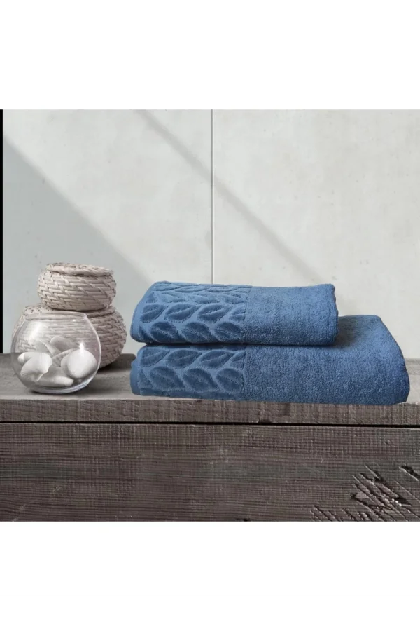 NİVEMESHOME 632 MAVİ 90X150 HAZAL BANYO HAVLUSU NURPAK