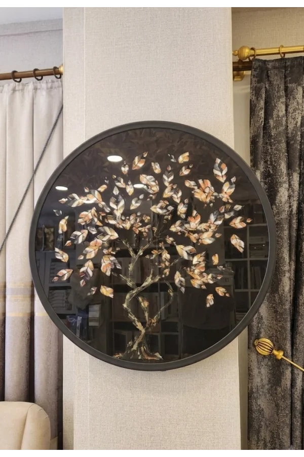 NİVEMESHOME 80*80 DOKU OVAL TABLO 8915