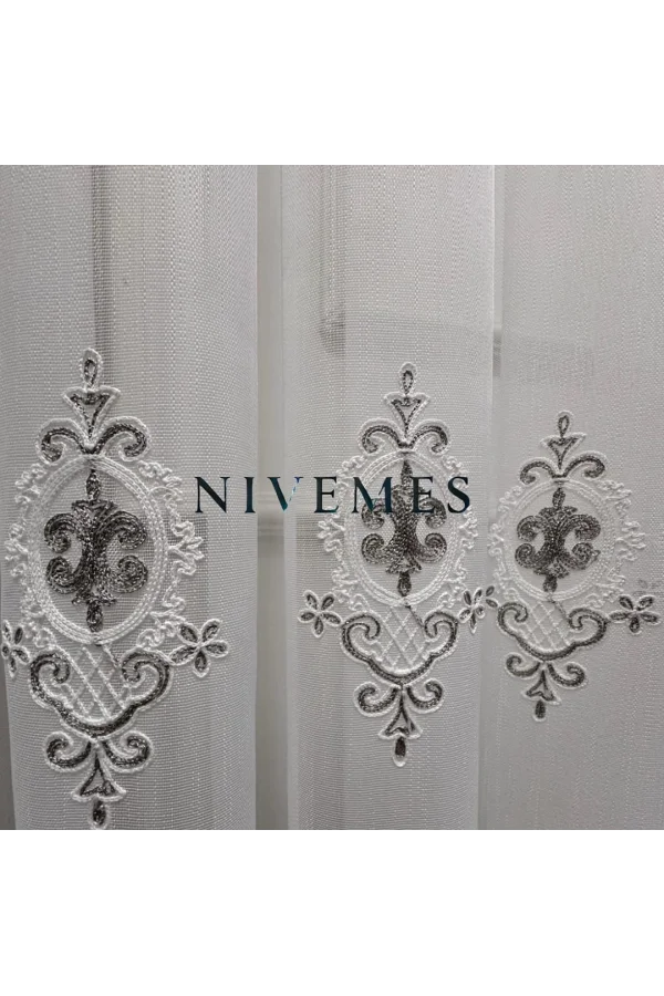 NİVEMESHOME ALİ TOROS BURÇ DESIGN 2027 VRYNT:105 1/3 DİKİŞLİ TÜL PERDE APM