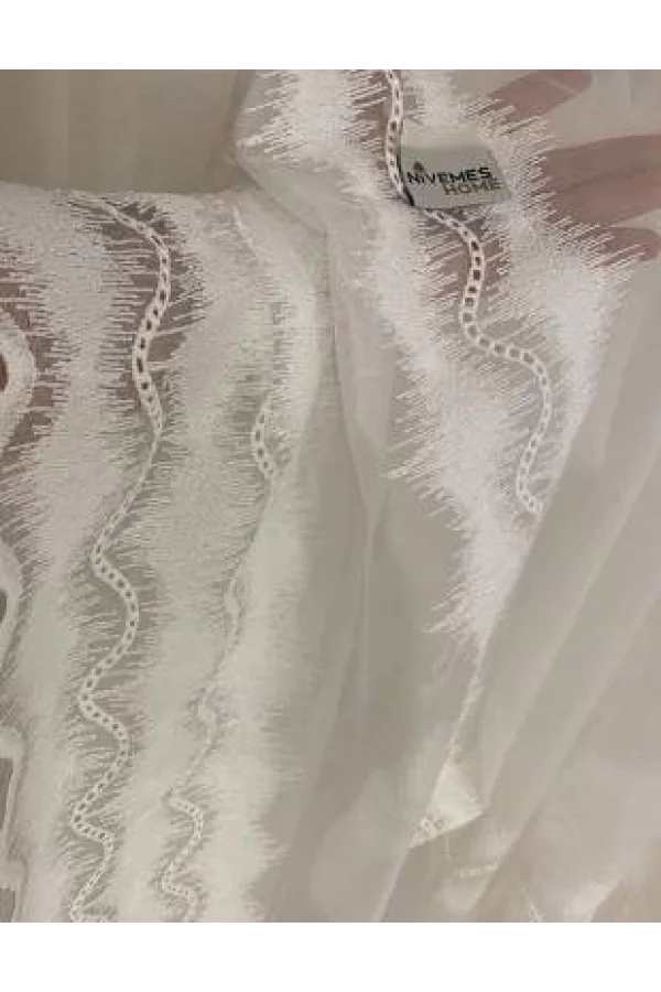 NİVEMESHOME ALPİNİA DOKULU H5451 1/3 SIK PİLE TÜLL GARDINE APM