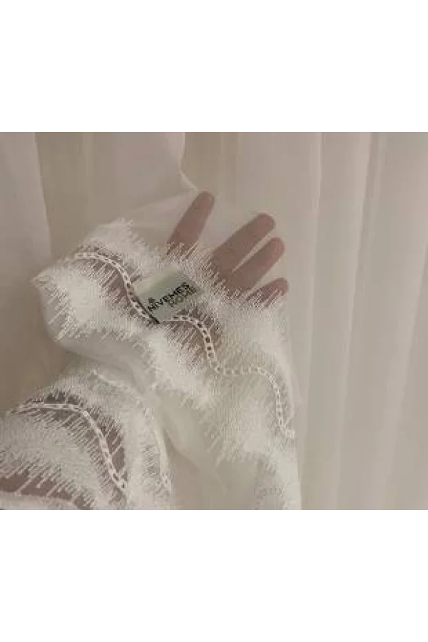 NİVEMESHOME ALPİNİA DOKULU H5451 1/3 SIK PİLE TÜLL GARDINE APM