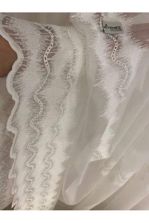 NİVEMESHOME ALPİNİA DOKULU H5451 1/3 SIK PİLE TÜLL GARDINE APM