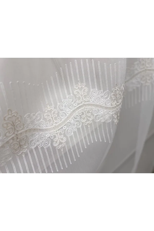 NİVEMESHOME GOLDEN FALL DSN:2503 V-117 PREMIUM EMBROIDERED 1/3 DENSE PILED TULLE CURTAIN APM