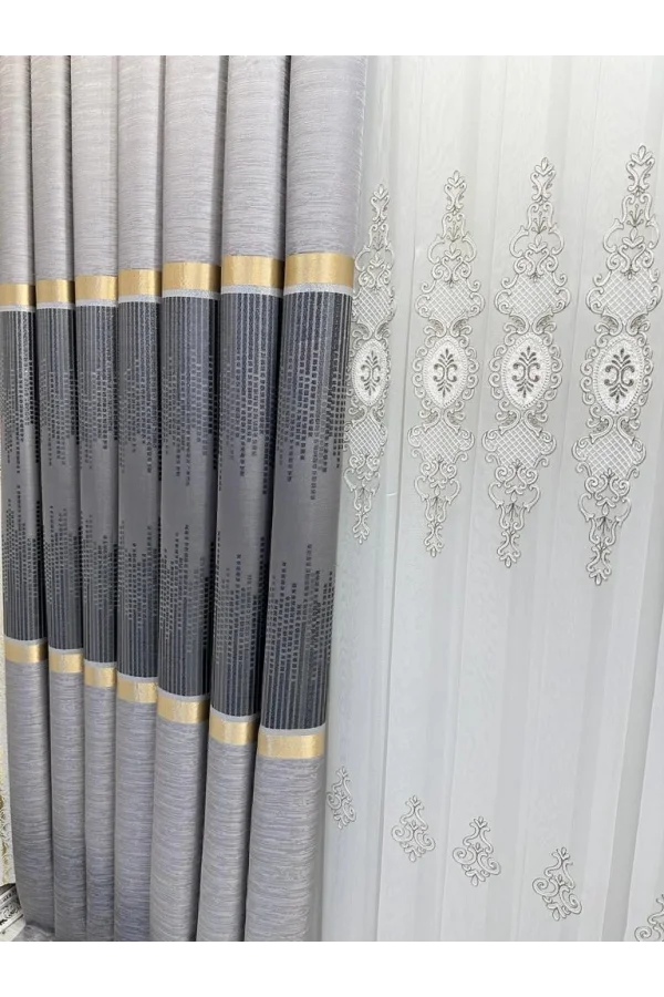 NİVEMESHOME AMASRA FT614164 V-5403 GRİ 1/3 سيك بيليلي فون بيردي ابم