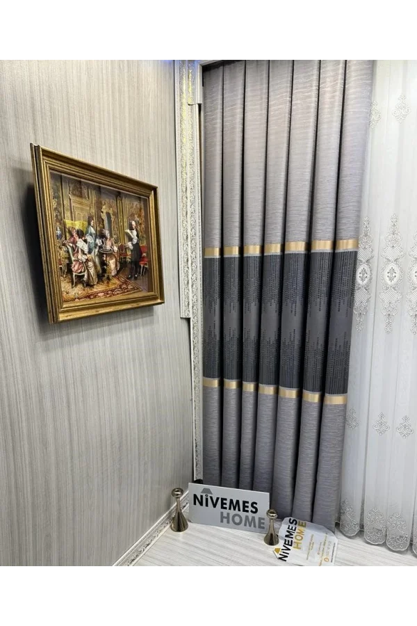 NİVEMESHOME AMASRA FT614164 V-5403 GRİ 1/3 سيك بيليلي فون بيردي ابم