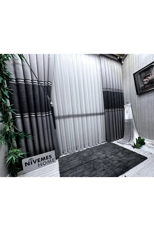 НИВЕМЕСХОМЕ АНКА СЕРО-ЧЕРНЫЙ 1/3 ТЕСНИТЕЛЬ ФОНОВОЕ ЗАНАВЕСОЧНОЕ ДЕРЕВЦЕ АПМ