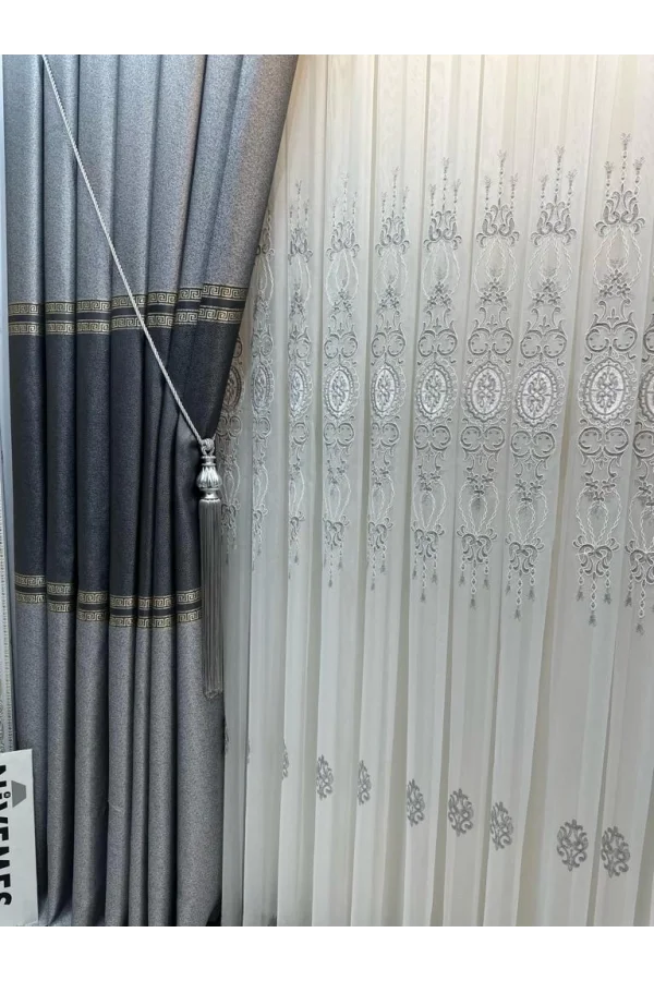 NİVEMESHOME ANTAKYA 8008 V-6113 1/3 SIK PİLELİ TÜL PERDE APM