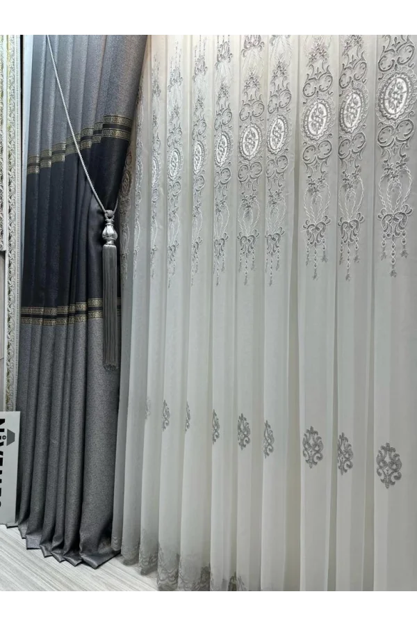 NİVEMESHOME ANTAKYA 8008 V-6113 1/3 SIK PİLELİ TÜL PERDE APM