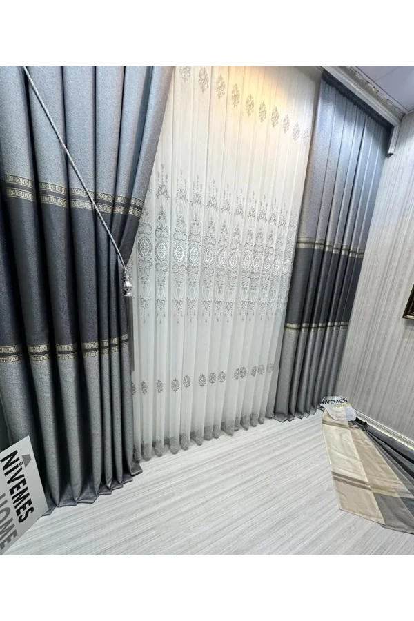 NİVEMESHOME ANTAKYA 8008 V-6113 1/3 SIK PİLELİ TÜL PERDE APM