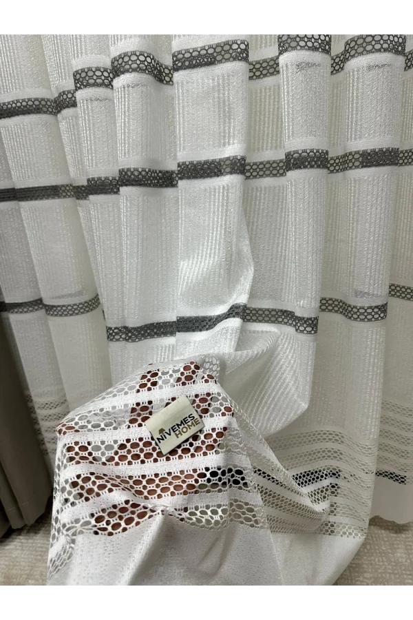 NİVEMESHOME ANTARES 8521 1/3 SIK PİLELİ TÜL PERDE APM