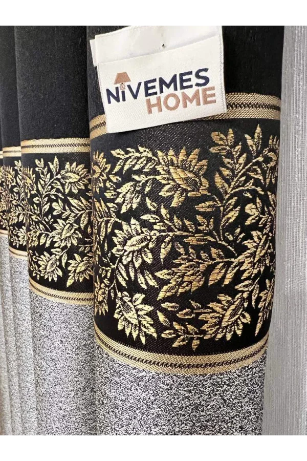 NİVEMESHOME ANTHRAZIT-GRAU 1/3 DICHT GEFÜTTERTE PANEELVORHANG APM