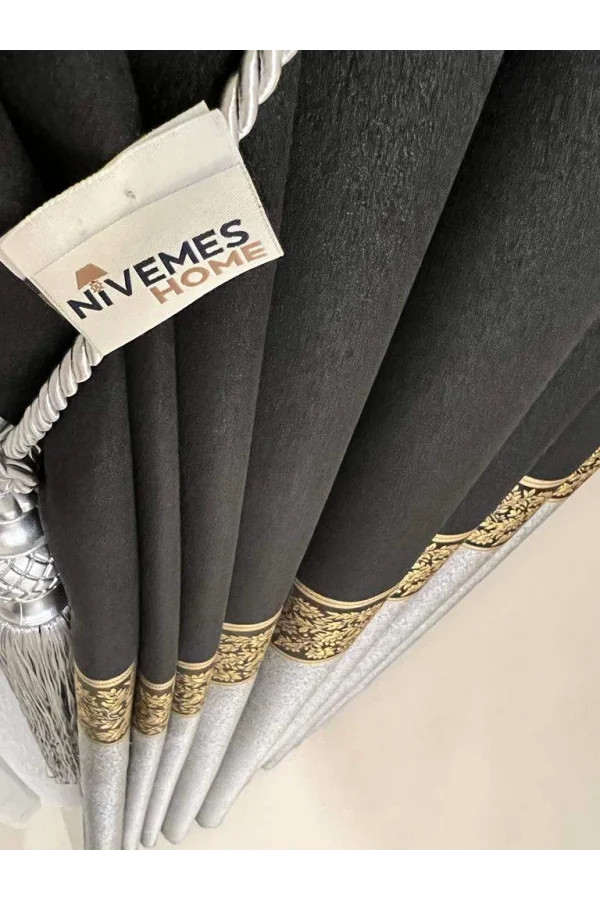 NİVEMESHOME ANTHRAZIT-GRAU 1/3 DICHT GEFÜTTERTE PANEELVORHANG APM