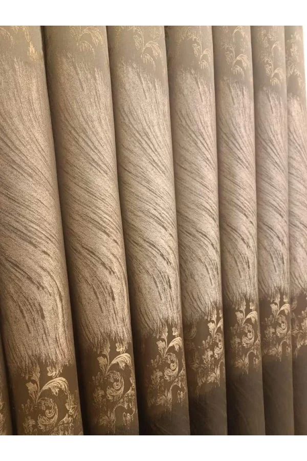 NİVEMESHOME ANTORYA COFFEE-STONE 1/3 TIGHT PILE CURTAIN FABRIC