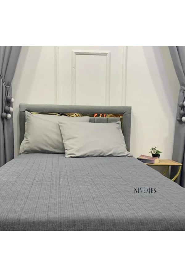 NİVEMESHOME ANTRASİT 200X230 TEK PİKE ÖRTÜSÜ ÇİFT KİŞİLİK