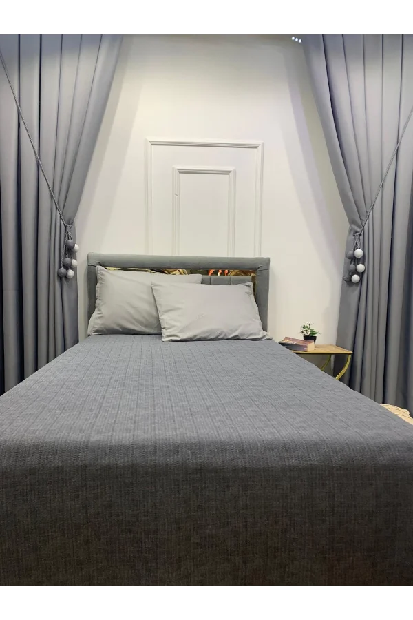 NİVEMESHOME ANTRASİT 200X230 TEK PİKE ÖRTÜSÜ ÇİFT KİŞİLİK