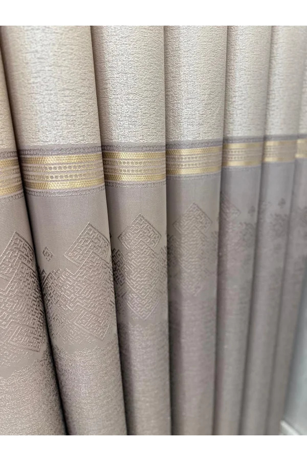 NİVEMESHOME  ARSUZ FT614288 V-5202 VİZON 1/3 SIK PİLELİ FON PERDE APM