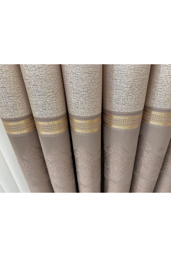 NİVEMESHOME  ARSUZ FT614288 V-5202 VİZON 1/3 SIK PİLELİ FON PERDE APM