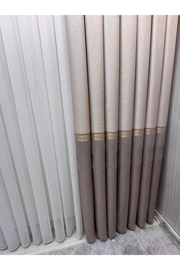 NİVEMESHOME  ARSUZ FT614288 V-5202 VİZON 1/3 SIK PİLELİ FON PERDE APM