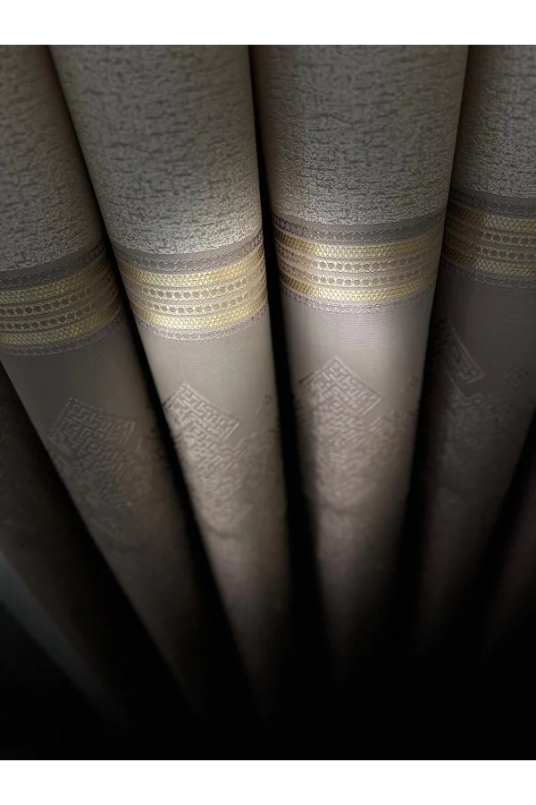 NİVEMESHOME  ARSUZ FT614288 V-5202 VİZON 1/3 SIK PİLELİ FON PERDE APM