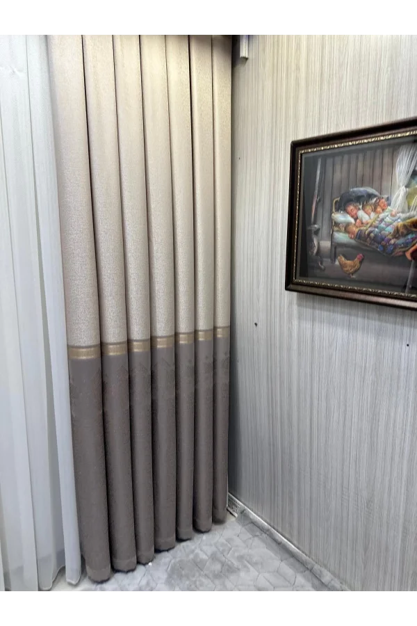 NİVEMESHOME  ARSUZ FT614288 V-5202 VİZON 1/3 SIK PİLELİ FON PERDE APM