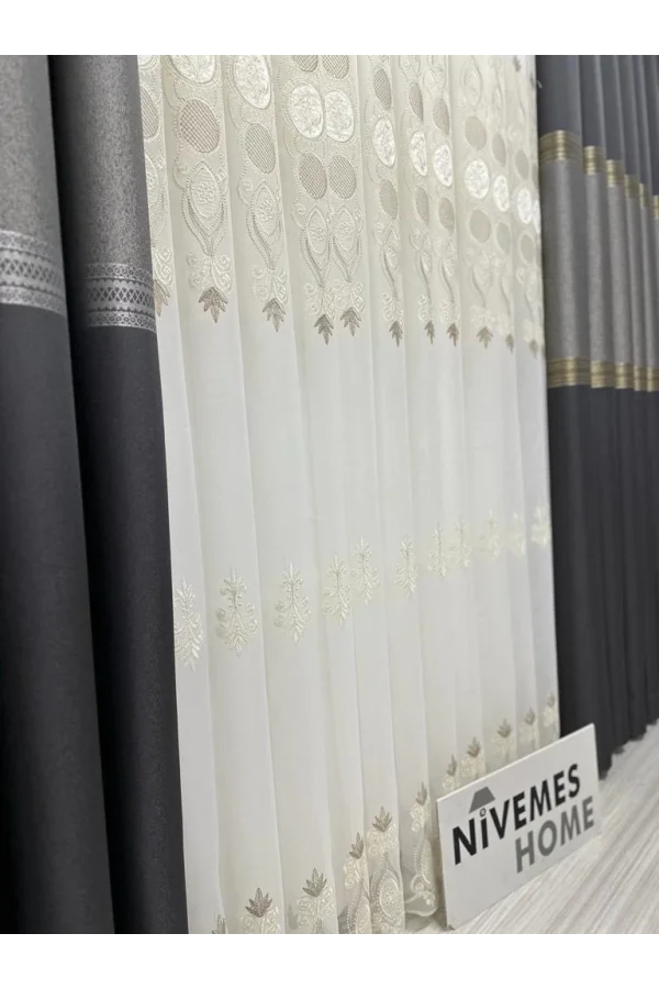 NİVEMESHOME ARTEMİS 1/3 SIK PİLELİ TÜL PERDE APM