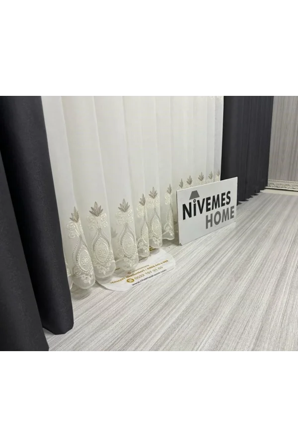 NİVEMESHOME ARTEMİS 1/3 SIK PİLELİ TÜL PERDE APM