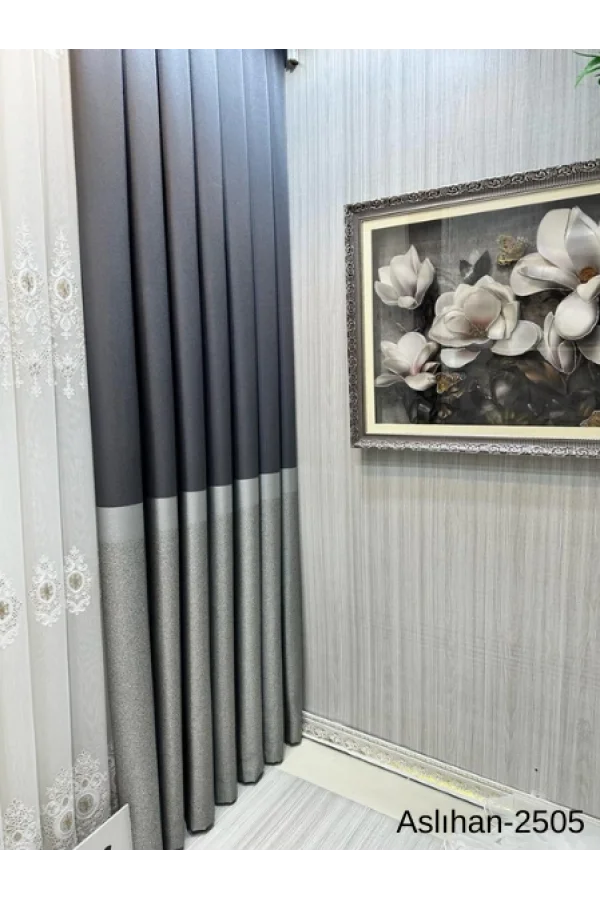 NİVEMESHOME ASLIHAN ANTRASIT FT632116 V-2505 1/3 DENSITÀ GRUPPO FON TENDA APM