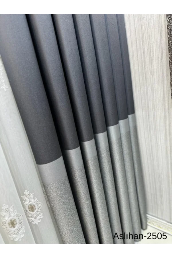 NİVEMESHOME ASLIHAN ANTRASIT FT632116 V-2505 1/3 DENSITÀ GRUPPO FON TENDA APM