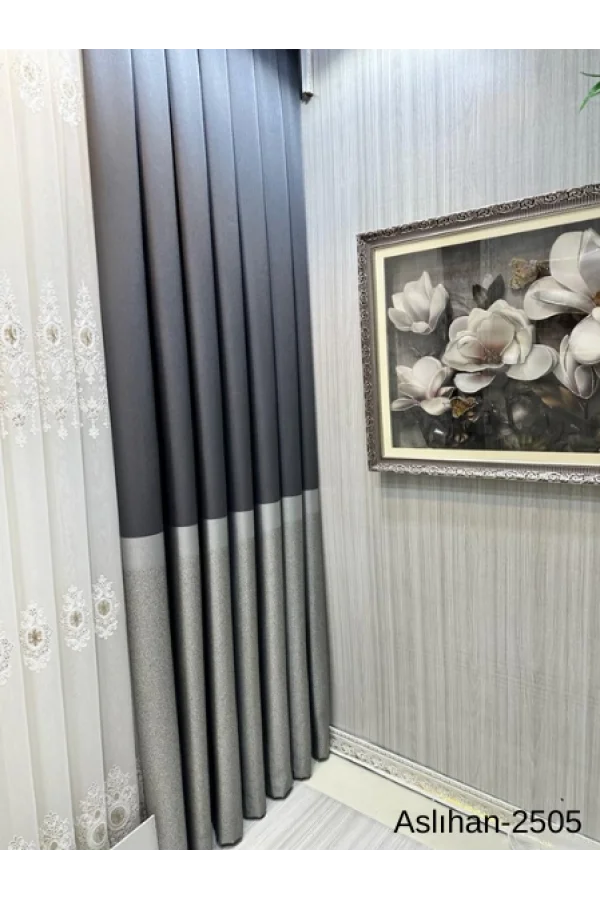 NİVEMESHOME ASLIHAN ANTRASIT FT632116 V-2505 1/3 DENSITÀ GRUPPO FON TENDA APM