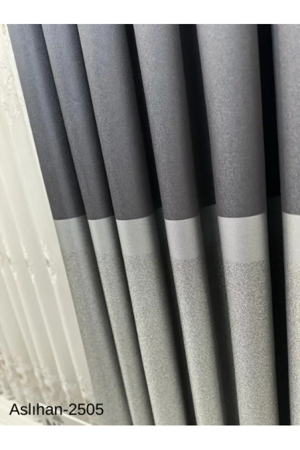 NİVEMESHOME ASLIHAN ANTRASIT FT632116 V-2505 1/3 DENSITÀ GRUPPO FON TENDA APM