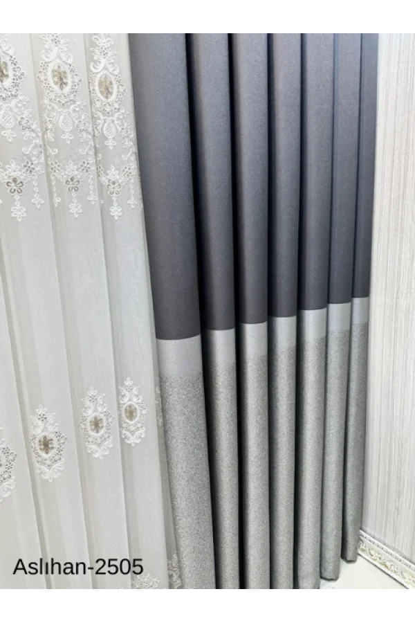 NİVEMESHOME ASLIHAN ANTRASIT FT632116 V-2505 1/3 DENSITÀ GRUPPO FON TENDA APM