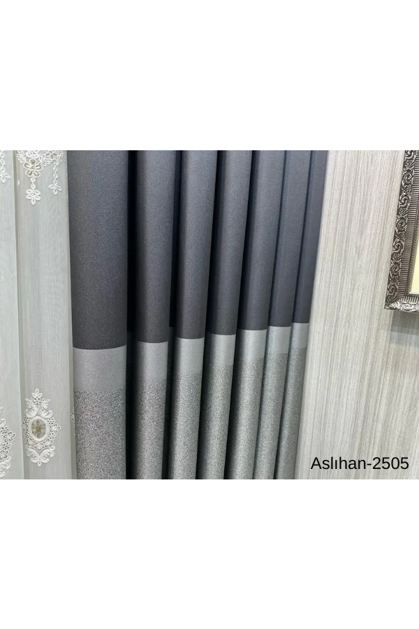 NİVEMESHOME ASLIHAN ANTRASIT FT632116 V-2505 1/3 DENSITÀ GRUPPO FON TENDA APM