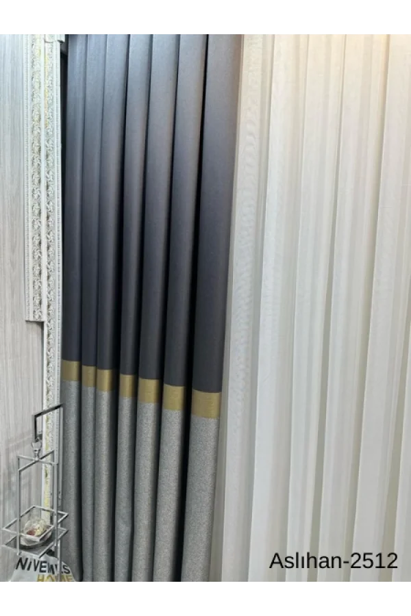 НИВЕМЕШОМЕ АСЛИХАН АНТРАЦИТ- GOLD FT632116 2501 1/3 ТЕСНЫЙ ПО ВОРСУ ЗАНАВЕСКА APM